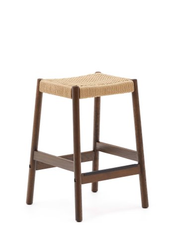 KAVE HOME Yalia krakk, med fotsttte - naturlig tau og valnttfarget eik (H:65)