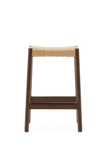 KAVE HOME Yalia krakk, med fotsttte - naturlig tau og valnttfarget eik (H:65)