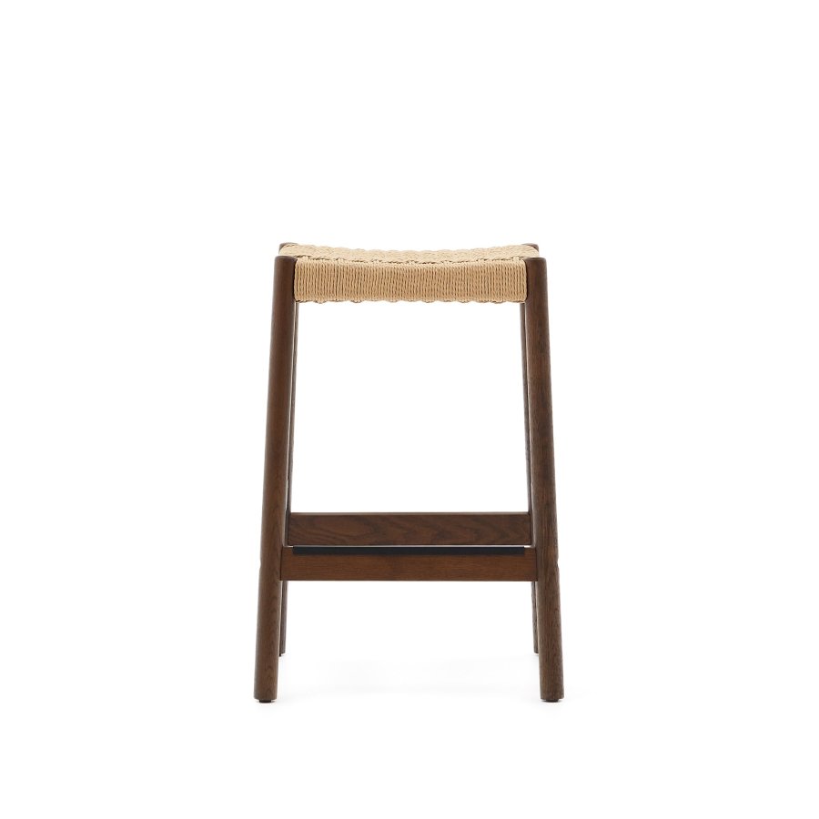 KAVE HOME Yalia krakk, med fotsttte - naturlig tau og valnttfarget eik (H:65)