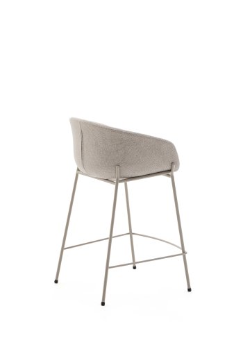 KAVE HOME Yvette krakk i beige chenille og stlben i beige utfrelse, 65 cm hy