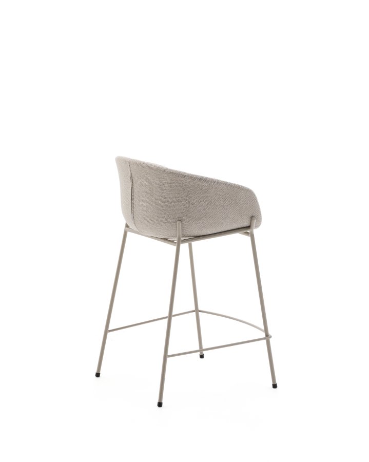 KAVE HOME Yvette krakk i beige chenille og stlben i beige utfrelse, 65 cm hy