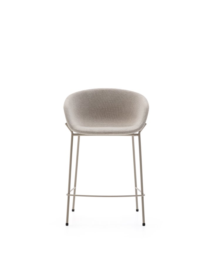 KAVE HOME Yvette krakk i beige chenille og stlben i beige utfrelse, 65 cm hy