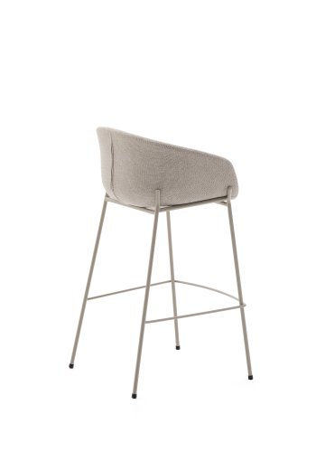 KAVE HOME Yvette krakk i beige chenille og stlben i beige utfrelse, 75 cm hy