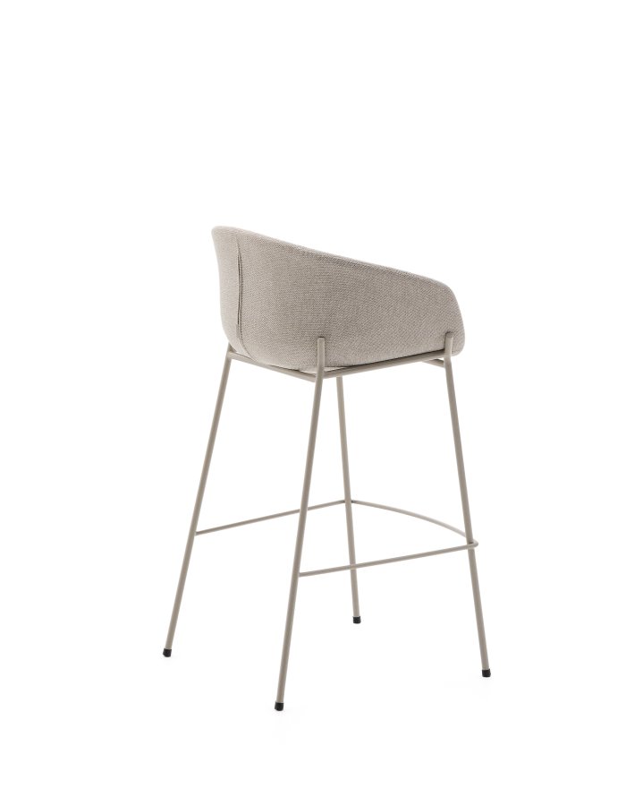 KAVE HOME Yvette krakk i beige chenille og stlben i beige utfrelse, 75 cm hy