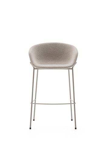 KAVE HOME Yvette krakk i beige chenille og stlben i beige utfrelse, 75 cm hy