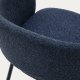 KAVE HOME Maina stol i tykk bl chenille og stlben med bl finish FSC Mix Credit