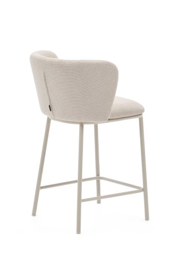 KAVE HOME Ciselia krakk i beige chenille og beige stl, hyde 65 cm, FSC Mix Credit