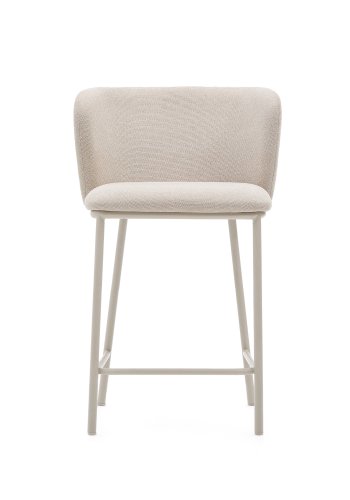 KAVE HOME Ciselia krakk i beige chenille og beige stl, hyde 65 cm, FSC Mix Credit