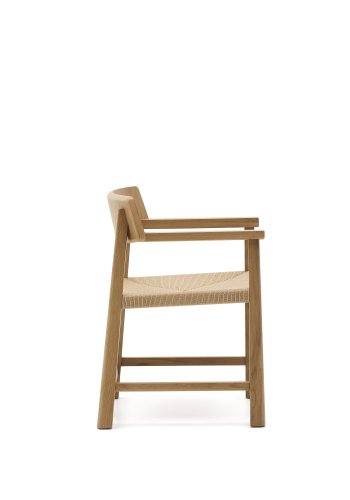 KAVE HOME Idun-stol laget av FSC 100 % heltre eik med naturlig overflate og sete i snor