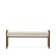 KAVE HOME Macaret-benk med avtakbart trekk heltre eik med valnttfinish 120 cm FSC Mix Credit