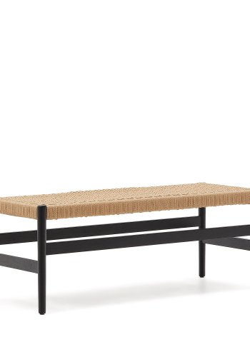 KAVE HOME Zaide benk, rektangulr - taustrd og svart eik (120x45)