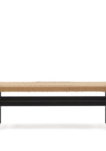 KAVE HOME Zaide benk, rektangulr - taustrd og svart eik (120x45)