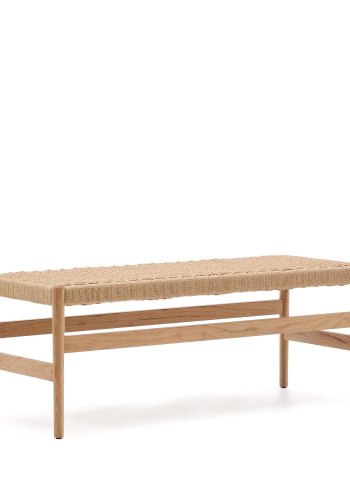 KAVE HOME Zaide benk, rektangulr - taustrd og naturlig eik (120x45)