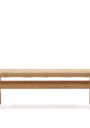KAVE HOME Zaide benk, rektangulr - taustrd og naturlig eik (120x45)