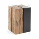 KAVE HOME Ognak sidebord - natur teak og metall, firkantet (29x29)