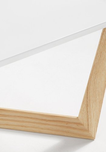 KAVE HOME Duplex sofabord - hvitt/natur tre, rektangulrt (120x60)