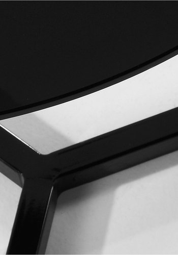 KAVE HOME Marae sidebord - svart glass og stl (50)