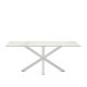 KAVE HOME Argo spisebord, rektangulrt - hvit Kalos keramikk og hvitt stl (200x100)