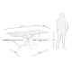 KAVE HOME Argo spisebord, rektangulrt - hvitt porselen og hvitt stl (180x100)