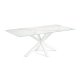 KAVE HOME Argo spisebord, rektangulrt - hvitt porselen og hvitt stl (180x100)