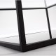 KAVE HOME Greenhill salongbord, med hylle - klart glass og sort stl (80x80)