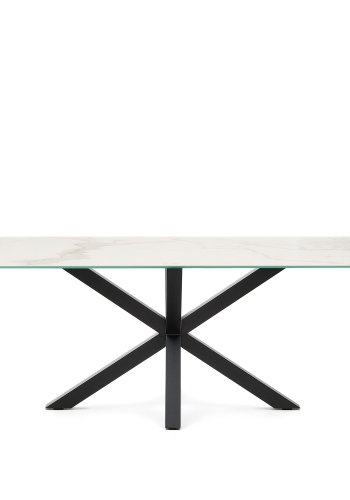 KAVE HOME Argo bord 200x100, epoksysvart og Kalos blanco