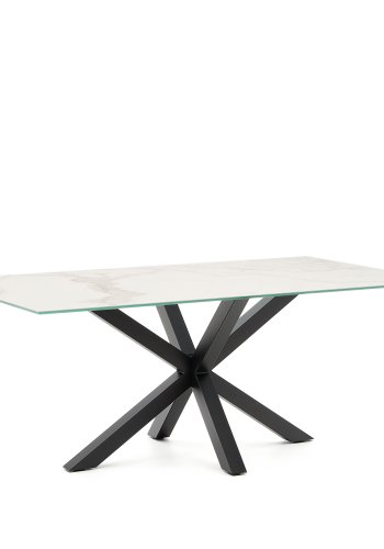 KAVE HOME Argo bord 200x100, epoksysvart og Kalos blanco