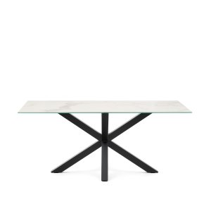 KAVE HOME Argo bord 180 cm porslin med svarta ben