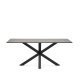 KAVE HOME Argo spisebord, rektangulrt - Iron Moss keramikk og sort stl 180x100)