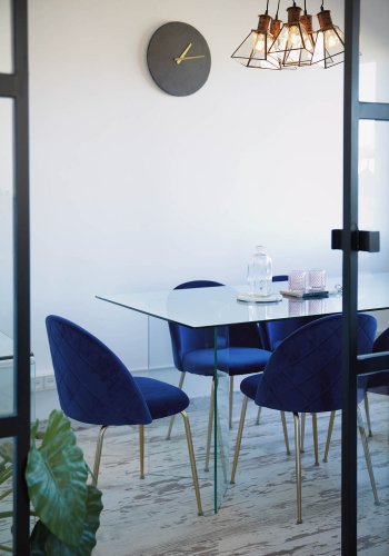 KAVE HOME Burano spisebord - klart glass (180x90)