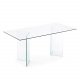 KAVE HOME Burano spisebord - klart glass (180x90)