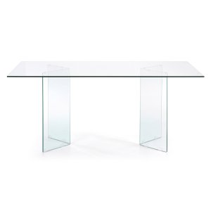 KAVE HOME Burano spisebord - klar glas (180x90)
