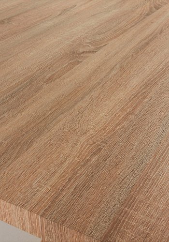 KAVE HOME Argo spisebord, rektangulrt - naturlig melamin og naturlig stl med treeffekt (180x100)