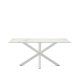 KAVE HOME Argo spisebord, rektangulrt - hvit Kalos keramikk og hvitt stl (160x90)