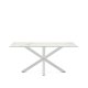 KAVE HOME Argo spisebord, rektangulrt - hvit Kalos keramikk og hvitt stl (160x90)