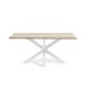 KAVE HOME Argo bord i eikefiner med hvitkalket overflate og ben i hvitt stl, 160 x 90 cm