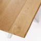 KAVE HOME Argo eikefinerbord med naturlig finish og stlben med hvit finish 160 x 90 cm