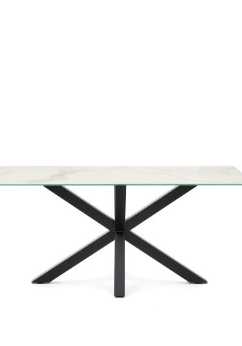 KAVE HOME Argo bord 160x90 svart, porselen Kalos Blanco