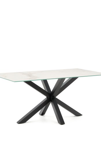 KAVE HOME Argo bord 160x90 svart, porselen Kalos Blanco