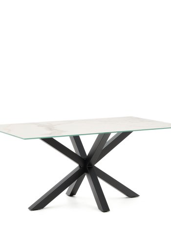 KAVE HOME Argo bord 160x90 svart, porselen Kalos Blanco