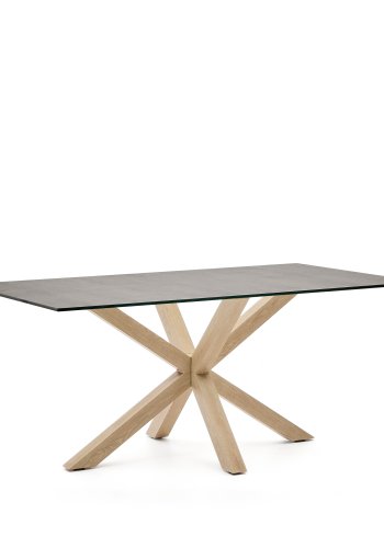 KAVE HOME Argo spisebord, rektangulrt - Hightech Iron Moss keramikk (160x90)