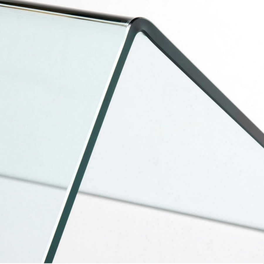 KAVE HOME Burano skrivebord, rektangulrt - klar glas (125x70)