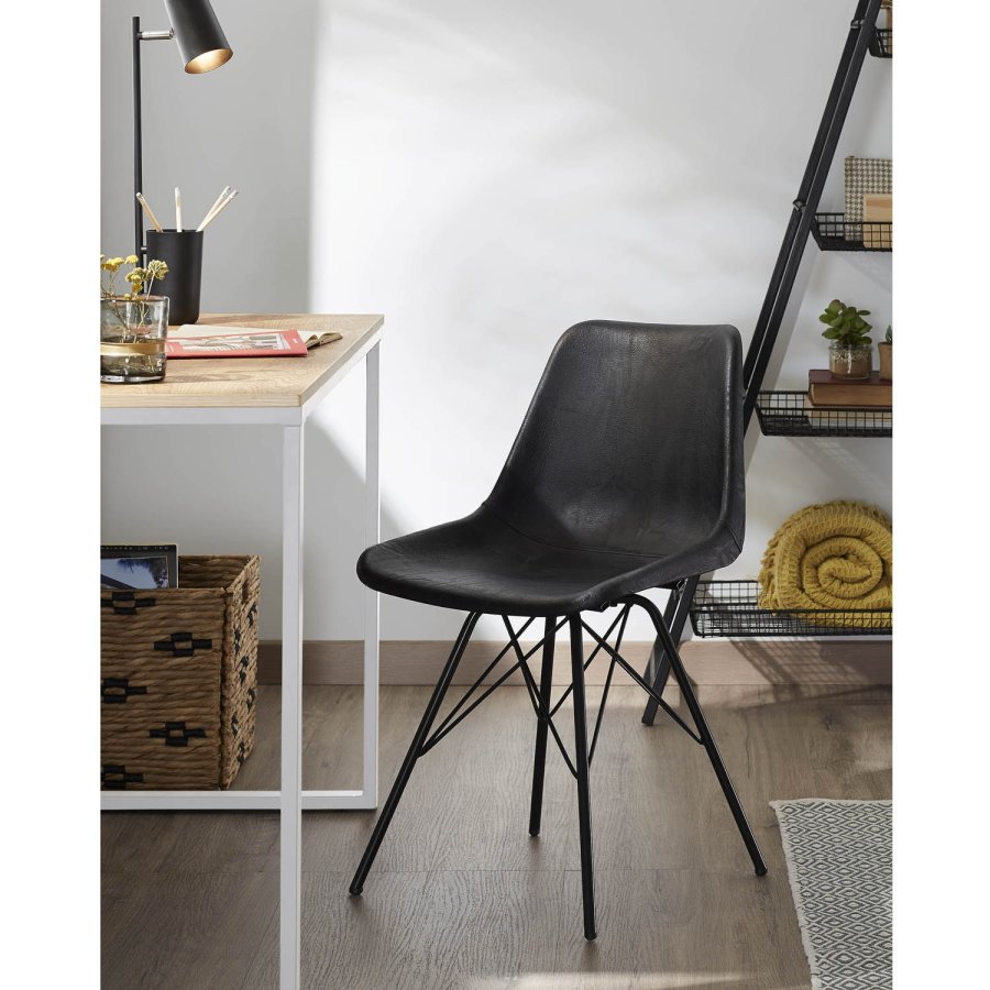 KAVE HOME Lisbet skrivebord - hvit/natur metall/MDF, rektangulr (120x60)