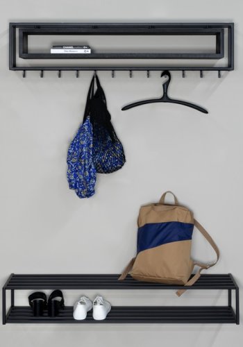 SPINDER DESIGN School skoreol, m. 2 hylder - sort stl (118x20,5)