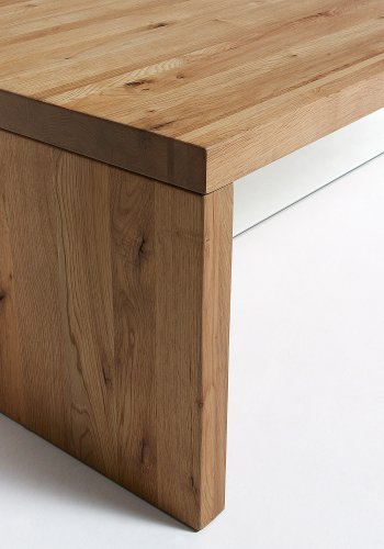 KAVE HOME Tulsi salongbord, rektangulrt - naturlig eik og klart glass (120x70)