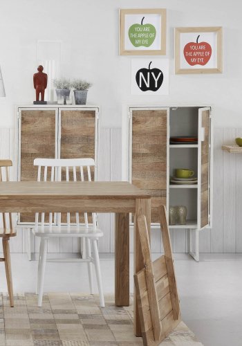 KAVE HOME Indra spisebord, med uttrekk - naturlig eik (120(200)x75)