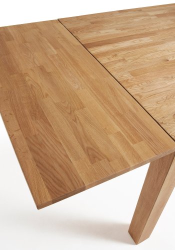 KAVE HOME Isbel spisebord, med tilleggsplater - naturlig eik (140(220)x90)