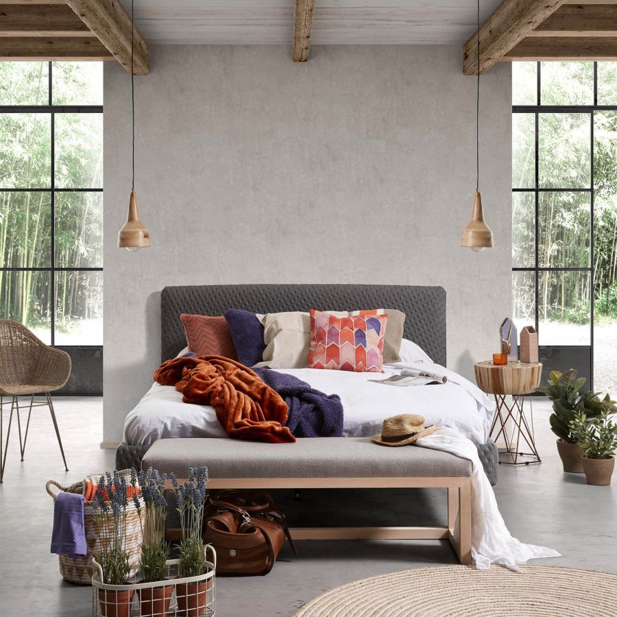 KAVE HOME Charley spisestol - natur/gr rotting/metall, med armlener 