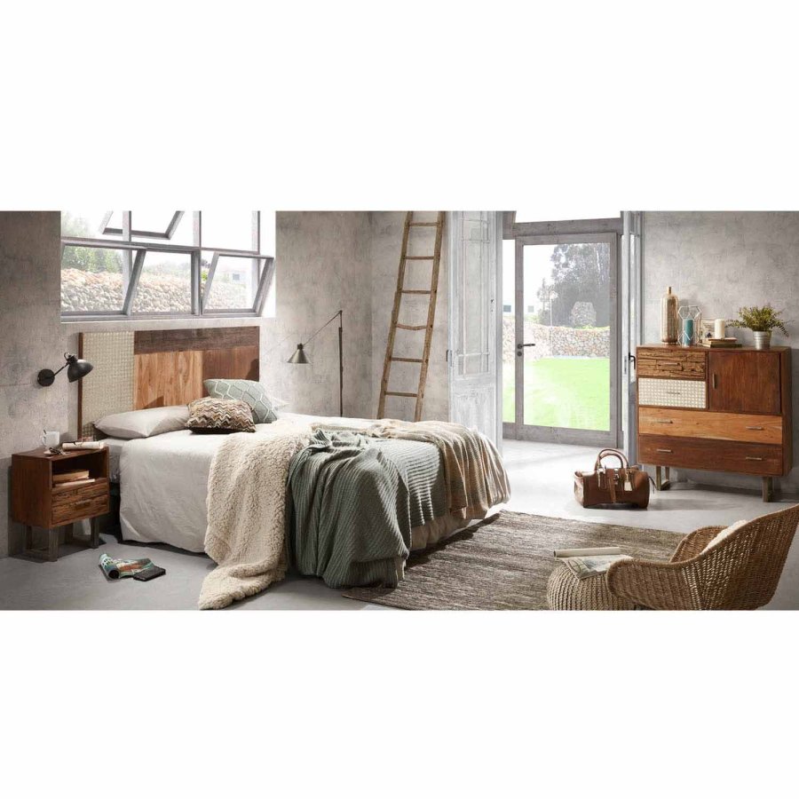 KAVE HOME Charley spisestol - natur/gr rotting/metall, med armlener 