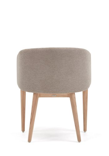 KAVE HOME Harlan brun chenillestol med ben i massiv ask